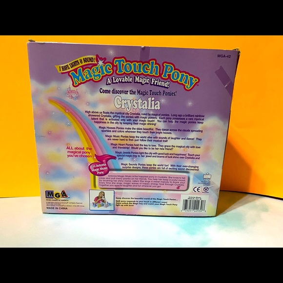 MAGIC TOUCH PONY VINTAGE 90s ANTONIA PONY MANE LIGHTS UP BLINKS, PLAYS MUSIC - Picture 14 of 14